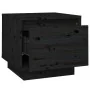 Mesitas de noche 2 uds madera maciza de pino negro 35x34x32 cm de vidaXL, Mesitas de noche - Ref: Foro24-813404, Precio: 50,3...
