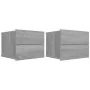 Mesitas de noche 2 uds contrachapada gris Sonoma 40x30x30 cm de vidaXL, Mesitas de noche - Ref: Foro24-815414, Precio: 58,03 ...