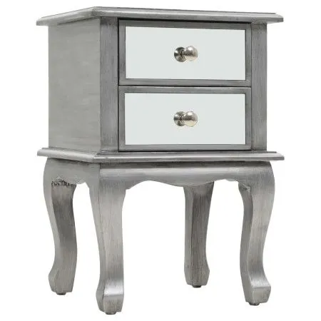 Mesita de noche de espejo de MDF y vidrio 34,5x30x50 cm de vidaXL, Mesitas de noche - Ref: Foro24-246658, Precio: 133,96 €, D...