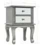 Mesita de noche de espejo de MDF y vidrio 34,5x30x50 cm de vidaXL, Mesitas de noche - Ref: Foro24-246658, Precio: 133,96 €, D...