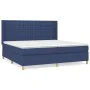 Box spring bed with blue fabric mattress 200x200 cm by , Beds and slatted bases - Ref: Foro24-3132343, Price: 653,07 €, Disco...