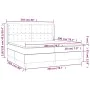 Box spring bed with blue fabric mattress 200x200 cm by , Beds and slatted bases - Ref: Foro24-3132343, Price: 653,07 €, Disco...