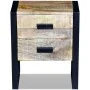 Side table with 2 drawers solid mango wood 43x33x51 cm by vidaXL, Nightstands - Ref: Foro24-243298, Price: 176,72 €, Discount: %