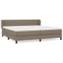 Box spring bed with taupe gray fabric mattress 200x200 cm by , Beds and slatted bases - Ref: Foro24-3126113, Price: 647,28 €,...