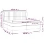 Box spring bed with taupe gray fabric mattress 200x200 cm by , Beds and slatted bases - Ref: Foro24-3128713, Price: 721,34 €,...