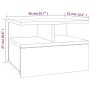 Sonoma gray wood floating bedside table 40x31x27 cm by vidaXL, Nightstands - Ref: Foro24-815314, Price: 38,14 €, Discount: %