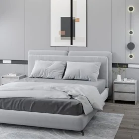 Mesitas de noche 2 uds madera de ingeniería gris hormigón de vidaXL, Mesitas de noche - Ref: Foro24-809854, Precio: 71,69 €, ...