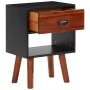 Mesita de noche de madera de acacia maciza 40x30x57 cm de vidaXL, Mesitas de noche - Ref: Foro24-243176, Precio: 54,41 €, Des...