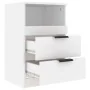 Mesitas de noche 2 uds madera contrachapada color blanco de vidaXL, Mesitas de noche - Ref: Foro24-811233, Precio: 100,35 €, ...