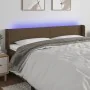 Dark brown fabric headboard with LED 203x16x78/88 cm by , Headboards and footboards - Ref: Foro24-3122981, Price: 73,89 €, Di...