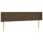 Dark brown fabric headboard with LED 203x16x78/88 cm by , Headboards and footboards - Ref: Foro24-3122981, Price: 73,89 €, Di...