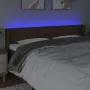 Dark brown fabric headboard with LED 203x16x78/88 cm by , Headboards and footboards - Ref: Foro24-3122981, Price: 73,89 €, Di...