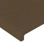 Dark brown fabric headboard with LED 203x16x78/88 cm by , Headboards and footboards - Ref: Foro24-3122981, Price: 73,89 €, Di...