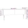 Dark brown fabric headboard with LED 203x16x78/88 cm by , Headboards and footboards - Ref: Foro24-3122981, Price: 73,89 €, Di...