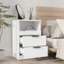 Mesitas de noche 2 uds madera contrachapada color blanco de vidaXL, Mesitas de noche - Ref: Foro24-811233, Precio: 100,35 €, ...