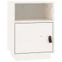 Mesita de noche madera maciza de pino blanco 40x34x55 cm de vidaXL, Mesitas de noche - Ref: Foro24-818317, Precio: 41,30 €, D...