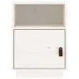 Mesita de noche madera maciza de pino blanco 40x34x55 cm de vidaXL, Mesitas de noche - Ref: Foro24-818317, Precio: 41,30 €, D...