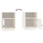 Mesita de noche madera maciza de pino blanco 40x34x55 cm de vidaXL, Mesitas de noche - Ref: Foro24-818317, Precio: 41,30 €, D...