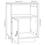 Mesita de noche madera maciza de pino blanco 40x34x55 cm de vidaXL, Mesitas de noche - Ref: Foro24-818317, Precio: 41,30 €, D...