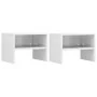 Mesitas de noche 2 uds madera contrachapada blanco 40x30x30 cm de vidaXL, Mesitas de noche - Ref: Foro24-800076, Precio: 37,7...