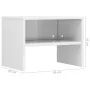 Mesitas de noche 2 uds madera contrachapada blanco 40x30x30 cm de vidaXL, Mesitas de noche - Ref: Foro24-800076, Precio: 37,7...