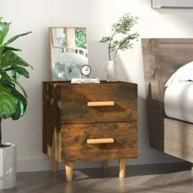 Nachttisch aus geräucherter Eiche, 40 x 35 x 47,5 cm von vidaXL, Nachttische - Ref: Foro24-817285, Preis: 35,65 €, Rabatt: %