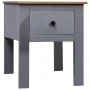 Mesita de noche de madera maciza pino Panamá gris 46x40x57 cm de vidaXL, Mesitas de noche - Ref: Foro24-282692, Precio: 41,35...