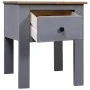 Mesita de noche de madera maciza pino Panamá gris 46x40x57 cm de vidaXL, Mesitas de noche - Ref: Foro24-282692, Precio: 41,35...