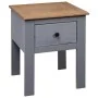 Mesita de noche de madera maciza pino Panamá gris 46x40x57 cm de vidaXL, Mesitas de noche - Ref: Foro24-282692, Precio: 41,35...