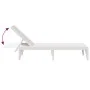 Tumbona de PP blanco 186x60x29 cm de , Tumbonas - Ref: Foro24-364215, Precio: 119,29 €, Descuento: %