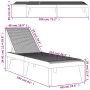 Gray PP lounger 186x60x29 cm by , Loungers - Ref: Foro24-364218, Price: 92,89 €, Discount: %