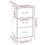 Bedside tables 2 pcs solid white pine wood 40x40x75 cm by vidaXL, Nightstands - Ref: Foro24-818338, Price: 136,61 €, Discount: %