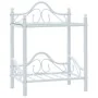 Mesita de noche de acero y vidrio templado 45x30,5x60 cm blanco de vidaXL, Mesitas de noche - Ref: Foro24-246728, Precio: 45,...