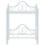 Mesita de noche de acero y vidrio templado 45x30,5x60 cm blanco de vidaXL, Mesitas de noche - Ref: Foro24-246728, Precio: 45,...