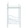 Mesita de noche de acero y vidrio templado 45x30,5x60 cm blanco de vidaXL, Mesitas de noche - Ref: Foro24-246728, Precio: 45,...