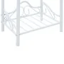 Mesita de noche de acero y vidrio templado 45x30,5x60 cm blanco de vidaXL, Mesitas de noche - Ref: Foro24-246728, Precio: 45,...