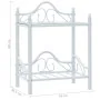 Mesita de noche de acero y vidrio templado 45x30,5x60 cm blanco de vidaXL, Mesitas de noche - Ref: Foro24-246728, Precio: 45,...
