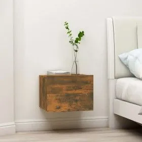 Mesita de noche madera contrachapada roble ahumado 40x30x30 cm de vidaXL, Mesitas de noche - Ref: Foro24-815412, Precio: 60,8...
