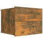 Mesita de noche madera contrachapada roble ahumado 40x30x30 cm de vidaXL, Mesitas de noche - Ref: Foro24-815412, Precio: 60,8...