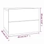 Mesita de noche madera contrachapada roble ahumado 40x30x30 cm de vidaXL, Mesitas de noche - Ref: Foro24-815412, Precio: 60,8...