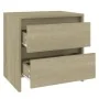 Mesita de noche madera ingeniería roble Sonoma 45x34,5x44,5 cm de vidaXL, Mesitas de noche - Ref: Foro24-809851, Precio: 45,5...