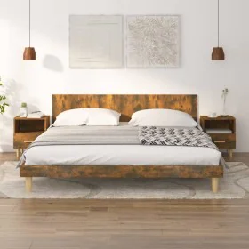 Mesitas de noche 2 unidades color roble ahumado 40x35x47 cm de vidaXL, Mesitas de noche - Ref: Foro24-817298, Precio: 49,51 €...