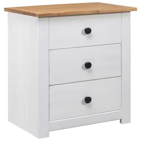 Mesita de noche madera maciza pino Panamá blanco 46x40x57 cm de vidaXL, Mesitas de noche - Ref: Foro24-282654, Precio: 88,12 ...