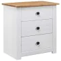 Mesita de noche madera maciza pino Panamá blanco 46x40x57 cm de vidaXL, Mesitas de noche - Ref: Foro24-282654, Precio: 88,12 ...
