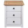 Mesita de noche madera maciza pino Panamá blanco 46x40x57 cm de vidaXL, Mesitas de noche - Ref: Foro24-282654, Precio: 88,12 ...