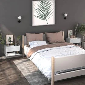 Mesitas de noche de pared 2 unidades blanca de vidaXL, Mesitas de noche - Ref: Foro24-810954, Precio: 52,84 €, Descuento: %