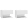 Mesitas de noche de pared 2 unidades blanca de vidaXL, Mesitas de noche - Ref: Foro24-810954, Precio: 52,84 €, Descuento: %