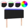 Black fabric headboard with LED 90x5x78/88 cm by , Headboards and footboards - Ref: Foro24-3121834, Price: 39,14 €, Discount: %