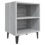 Bedside table with Sonoma gray metal legs 40x30x50 cm by vidaXL, Nightstands - Ref: Foro24-813106, Price: 32,21 €, Discount: %