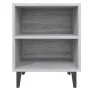 Bedside table with Sonoma gray metal legs 40x30x50 cm by vidaXL, Nightstands - Ref: Foro24-813106, Price: 32,21 €, Discount: %